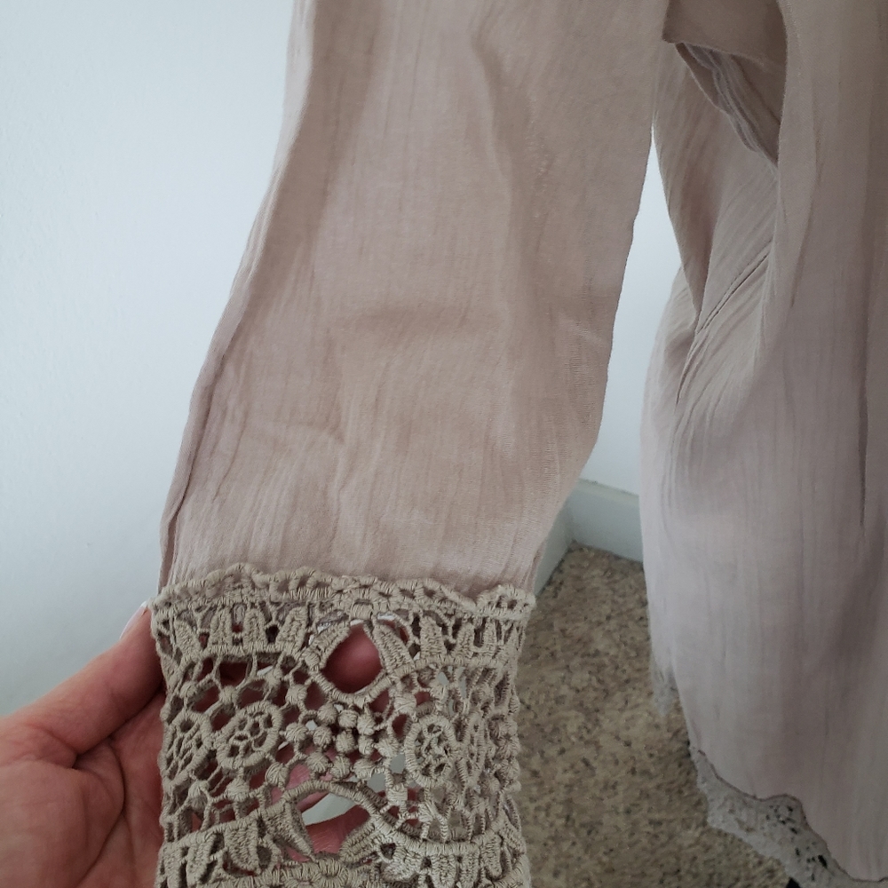 🌴blue island 🌴 beach cover up beige size medium - Picture 4 of 7